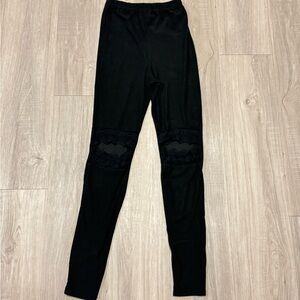 Hayden Black Lace Detail Leggings